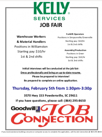 Goodwill Greenville Sc >> Goodwill Job Connection Powdersville Job Fairs - Powdersville SC Goodwill Greenville Sc >> Goodwill Job Connection Powdersville Job Fairs - Powdersville SC